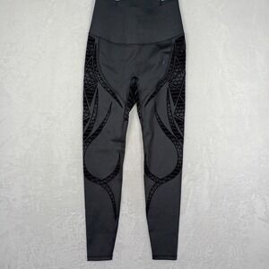 Fanka Body Sculpt High Intensity Leggings Gray Black Tribal Geometric Size M